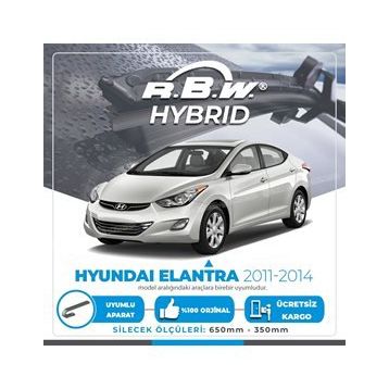 R.B.W Hyundai Elantra Ön 2011-2015 Hibrit Silecek Takımı