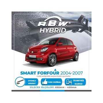 R.B.W Smart Forfour Hibrit 2004-2007 Ön Silecek Takımı
