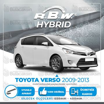 R.B.W Toyota Verso 2009-2013 Ön Hybrid Silecek Takımı