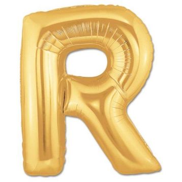 R Harf Altın Renk 100 cm Folyo Balon
