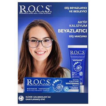 R.O.C.S. 94 gr Aktif Kalsiyum Beyazlatıcı ve Besleyici Diş Macunu