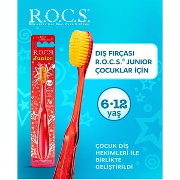 R.O.C.S. Junior Kırmızı Yumuşak 6-12 Yaş Çocuk Diş Fırçası