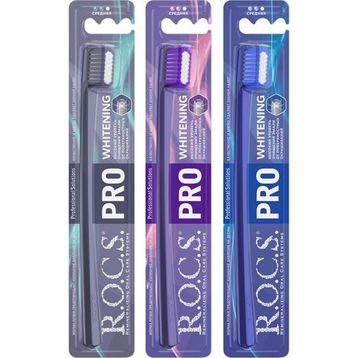 R.O.C.S Pro 5940 3 Adet Orta Sert Gri Mor Lacivert Diş Fırçası