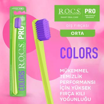 R.O.C.S Pro Colors 5940 Orta Sert Yeşil Diş Fırçası