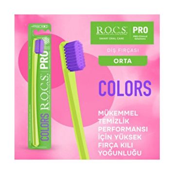 R.O.C.S Pro Colors 5940 Orta Sert Yeşil Diş Fırçası