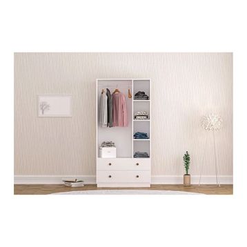 Rabi Elif Modern 3 Kapak 2 Çekmeceli Gardırop