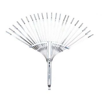 Raco 53731 45 cm Ahşap Saplı Metal Çim ve Yaprak Toplama Tırmığı