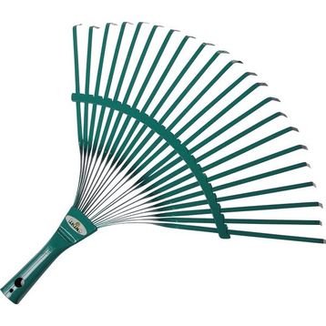 Raco 53731 45 cm Ahşap Saplı Metal Çim ve Yaprak Toplama Tırmığı