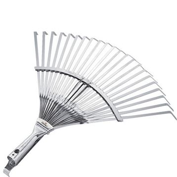 Raco Ahşap Saplı Ayarlı 30-45 cm Metal Çim ve Yaprak Toplama Tırmığı