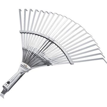 Raco Ahşap Saplı Ayarlı 30-45 cm Metal Çim ve Yaprak Toplama Tırmığı