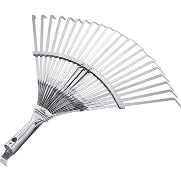 Raco Ahşap Saplı Ayarlı 30-45 cm Metal Çim ve Yaprak Toplama Tırmığı