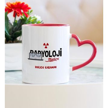Radyoloji Teknikeri Kalpli Kupa Bardak