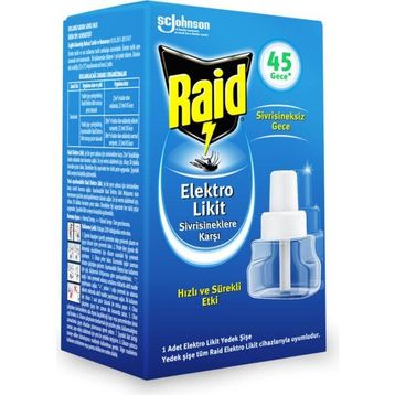 Raid 1 Yedek 45 Gece Sivrisineklere Karşı Elekro Likit