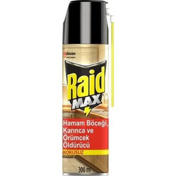 Raid Böceksavar Max 300 ml Hamam Böceği Karınca ve Örümcek Öldürücü Raid