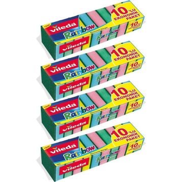 Rainbow 4 Paket 10'lu Ekonomik Bulaşık Süngeri