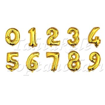 Rakamı 90 cm Altın Folyo Balon