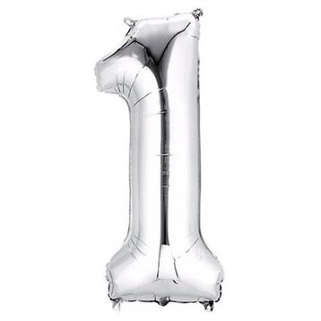 Rakamı Gümüş 40 cm 1 Folyo Balon