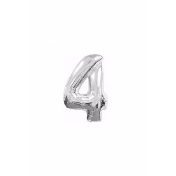 Rakamı Gümüş 90 cm 4 Folyo Balon