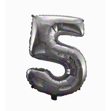 Rakamı Gümüş 90 cm 5 Folyo Balon