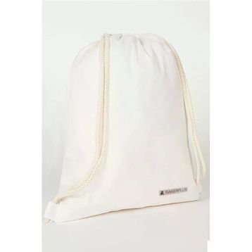 Rakerplus 35x40 cm Krem Ham Bez Büzgülü Unisex Sırt Ayakkabı Çantası