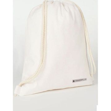 Rakerplus 35x40 cm Krem Ham Bez Büzgülü Unisex Sırt Ayakkabı Çantası