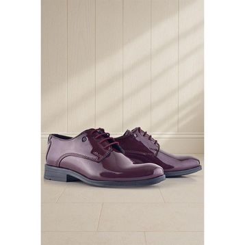 Rakerplus Bordo Rugan Bağcıklı Metal Detaylı Oxford Çocuk Klasik Ayakkabısı