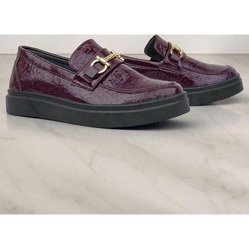 Rakerplus Bordo Tokalı Loafer Çocuk Klasik Ayakkabı