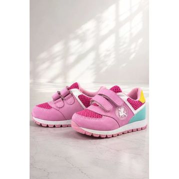 Rakerplus Hakiki Deri Pembe Cırtlı Kız Bebek Spor Ayakkabı