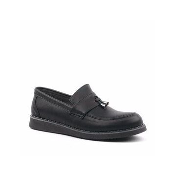 Rakerplus Siyah Mat Loafer Klasik Çocuk Ayakkabısı