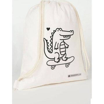 Rakerplus Tbons 35x40 cm Ham Bez Büzgülü Özel Tasarım Unisex Sırt Ayakkabı Çantası