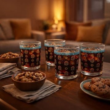 Rakle Dora Asorti 380 ml 4'lü Su Bardağı Seti