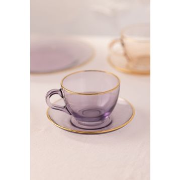 Rakle Five O'Clock 2'li 240 CC Mor Çay Fincan