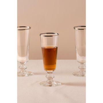 Rakle Pure Platin İthal 4'lü 180 cc Kahve Yanı Bardağı Seti
