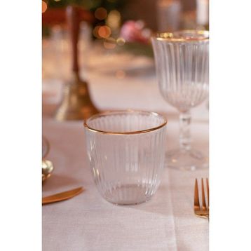 Rakle Splendid Gold Şeffaf 4'lü 290 cc Su Bardağı