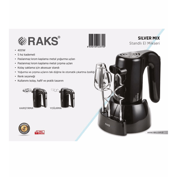 Raks 400 W Silver Standlı El Mikseri