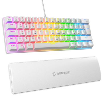 Rampage Ally K11 Beyaz TKL Blue Switch Kablolu Mekanik Gaming Klavye