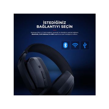 Rampage Blitz Wireless 2.4g+ Bluetooth Mikrofonlu Siyah Oyuncu Kulaklığı