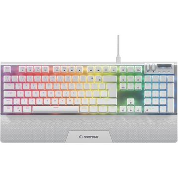 Rampage Carbon Beyaz Ful RGB Q Gaming Mekanik Oyuncu Klavye