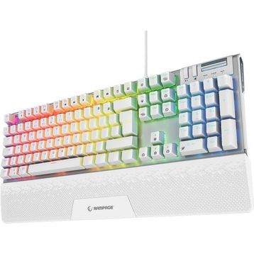 Rampage Carbon Beyaz Ful RGB Q Gaming Mekanik Oyuncu Klavye