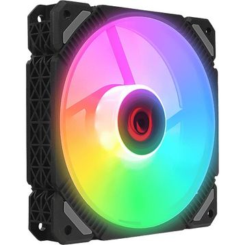Rampage Cross F20 38CFM 1200RPM 12 cm Rainbow 3P+4P Molex Soketli Siyah Kasa Fanı