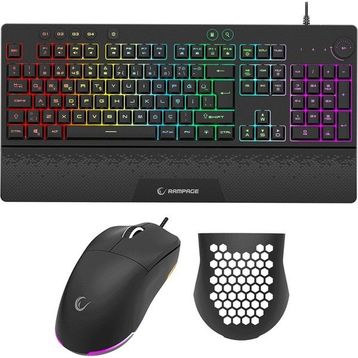 Rampage Eclipse RGB Türkçe Siyah Gaming Klavye Mouse Set