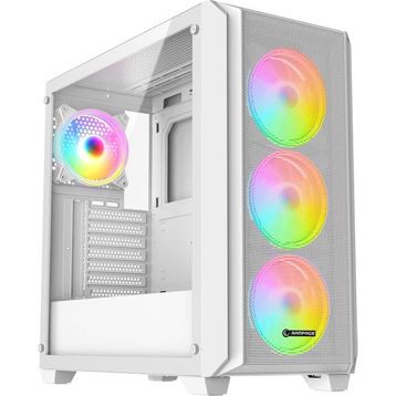 Rampage Elysian Mesh ARGB Fanlı Beyaz 850 W ATX Gaming Bilgisayar Kasası