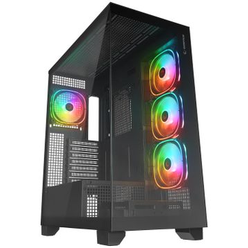 Rampage Hydra V1 ARGB Fanlı Siyah E-ATX Gaming Bilgisayar Kasası
