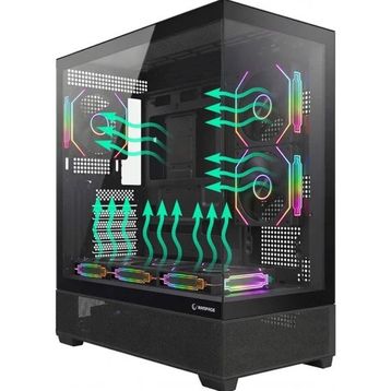 Rampage Hydra V5 ARGB Fanlı Siyah 850 W ATX Gaming Bilgisayar Kasası