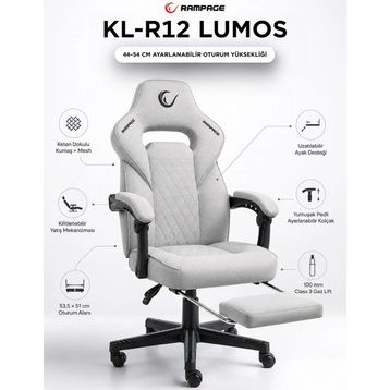 Rampage KL-R12 Lumos Kumaş Oyuncu Koltuğu