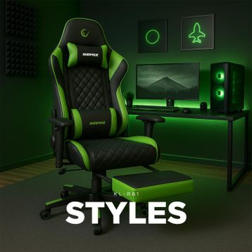 Rampage KL-R61 Styles Serisi Yeşil Oyuncu Koltuğu