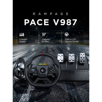 Rampage Pace V987 PC Direksiyon Seti