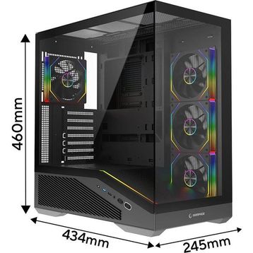 Rampage Reaper ARGB Fanlı 750 W Siyah ATX Gaming Bilgisayar Kasası