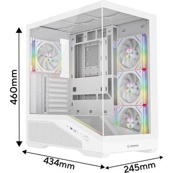 Rampage Reaper ARGB Fanlı 850 W Beyaz ATX Gaming Bilgisayar Kasası