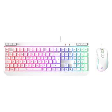 Rampage Seraphic KM-R57 Beyaz RGB Kablolu Gaming Mekanik Klavye Mouse Seti